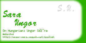 sara ungor business card